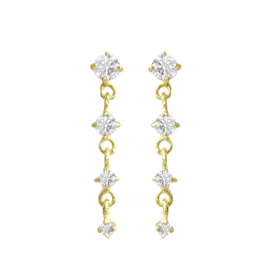 Claw Prong Set Gemstone Drop Earrings-Earrings-Ashley Schenkein Jewelry Design