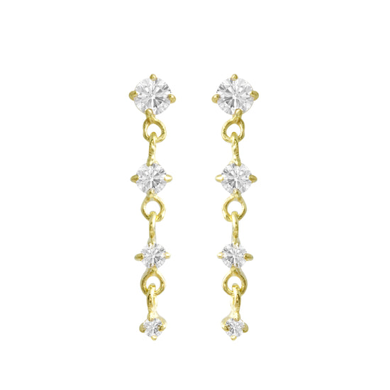 Claw Prong Set Gemstone Drop Earrings-Earrings-Ashley Schenkein Jewelry Design
