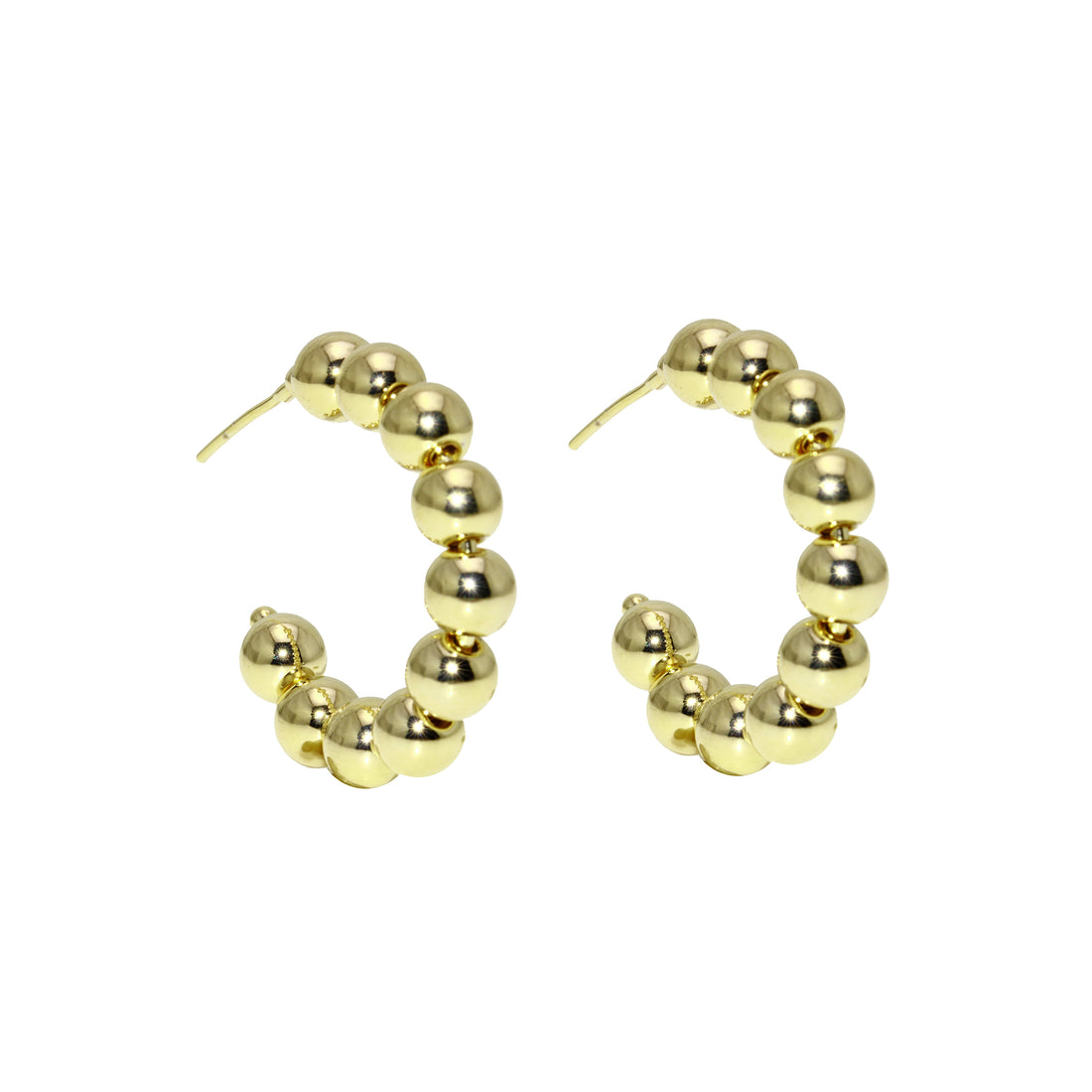 Gold-filled Ball Hoop Earrings-Earrings-Ashley Schenkein Jewelry Design