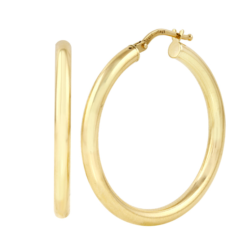 14k Gold Hoop Earrings-Earrings-Ashley Schenkein Jewelry Design