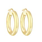 14k Gold Small Thick Hoop Earrings, 14k-Earrings-Ashley Schenkein Jewelry Design