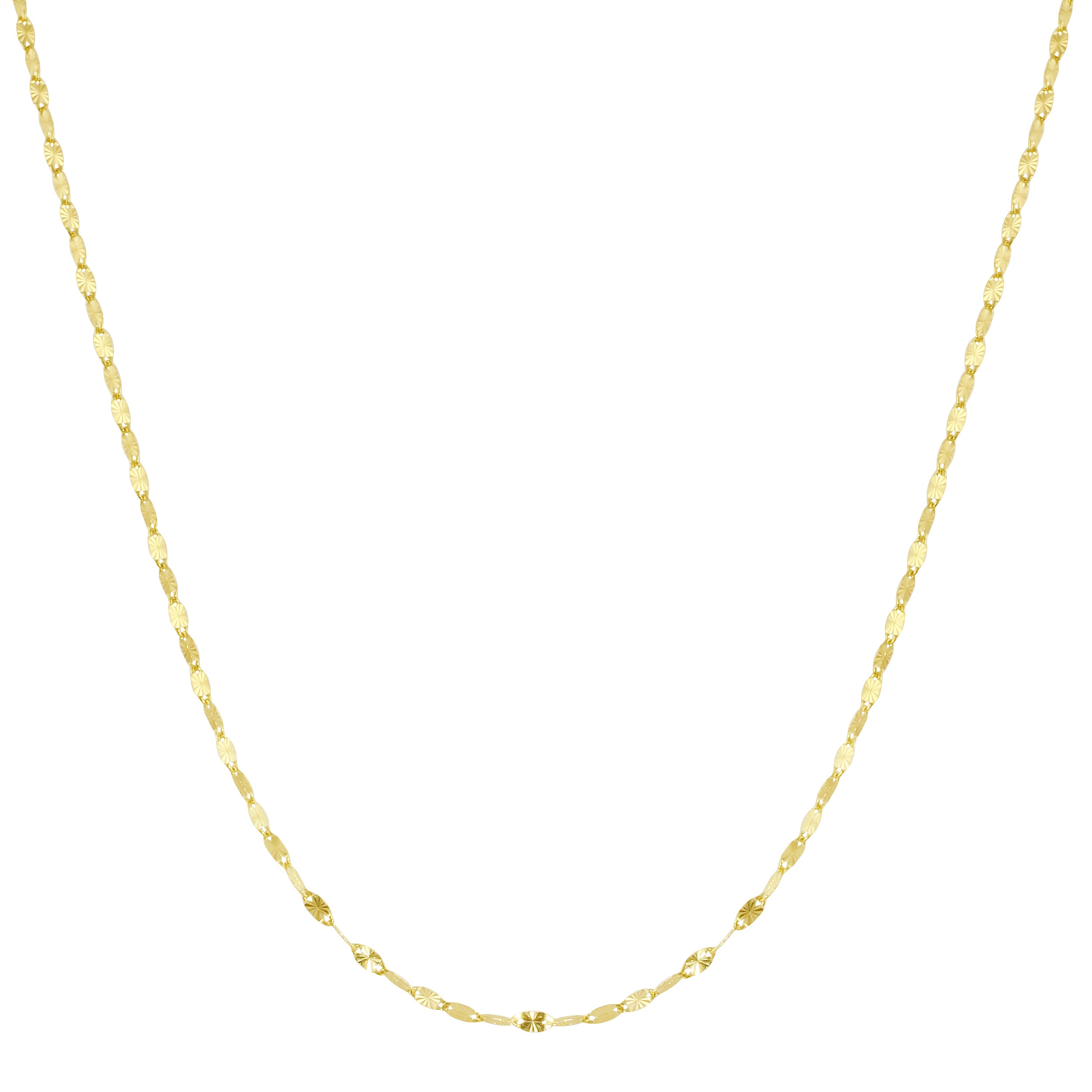 Delicate Flat Starburst Chain Necklace, 14k-Necklaces-Ashley Schenkein Jewelry Design