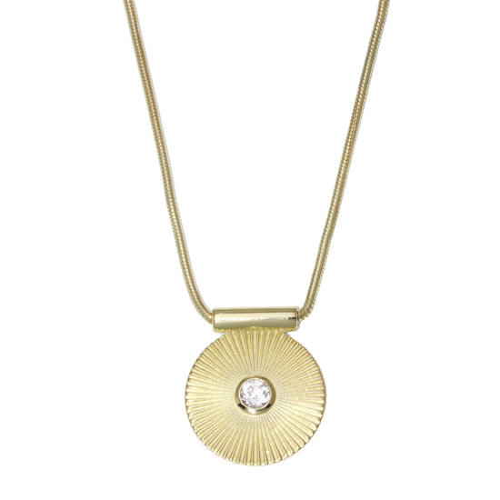 Radiance White Zircon Pendant Necklace-Necklace-Ashley Schenkein Jewelry Design
