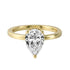 Pear Diamond Hidden Halo Engagement Ring-Engagement Ring-Ashley Schenkein Jewelry Design