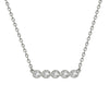 Diamond Bezel Bar Necklace, 14ky (5 stones)-Necklace-Ashley Schenkein Jewelry Design