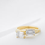 Solitaire Pavé Band Engagement Ring-engagement ring-Ashley Schenkein Jewelry Design