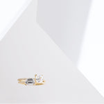 Solitaire Pavé Band Engagement Ring-engagement ring-Ashley Schenkein Jewelry Design