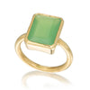 Large Emerald Cut Bezel Ring-Rings-Ashley Schenkein Jewelry Design