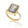 Large Emerald Cut Bezel Ring-Rings-Ashley Schenkein Jewelry Design