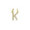 Diamond Initial Charm 14K Yellow Gold Necklace-Necklace-Ashley Schenkein Jewelry Design