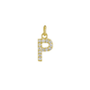 Diamond Initial Charm 14K Yellow Gold Necklace-Necklace-Ashley Schenkein Jewelry Design