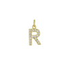 Diamond Initial Charm 14K Yellow Gold Necklace-Necklace-Ashley Schenkein Jewelry Design