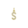 Diamond Initial Charm 14K Yellow Gold Necklace-Necklace-Ashley Schenkein Jewelry Design