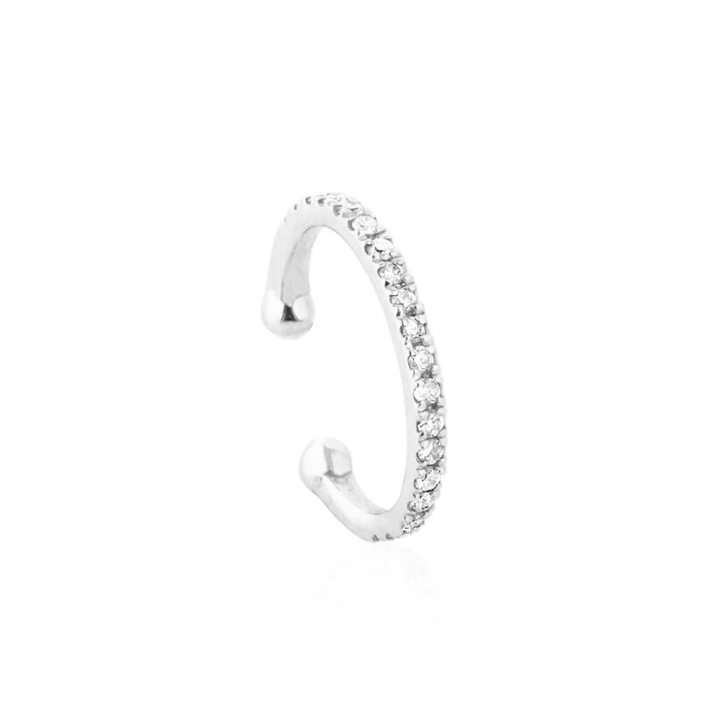Diamond Ear Cuff, 14k-Earrings-Ashley Schenkein Jewelry Design
