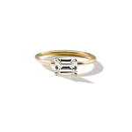 Solitaire East-West Pavé Hidden Halo Engagment Ring Setting-engagement ring-Ashley Schenkein Jewelry Design
