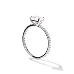 Solitaire Pavé Band Engagement Ring-engagement ring-Ashley Schenkein Jewelry Design
