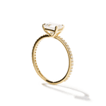 Solitaire Pavé Band Engagement Ring-engagement ring-Ashley Schenkein Jewelry Design