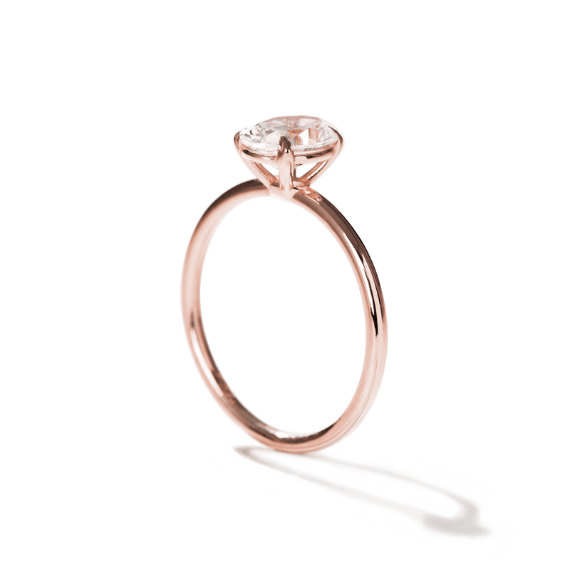 Solitaire Engagement Ring-Engagement Ring-Ashley Schenkein Jewelry Design