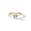 Solitaire Pavé Band Engagement Ring-engagement ring-Ashley Schenkein Jewelry Design
