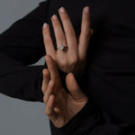 Solitaire Pavé Band Engagement Ring-engagement ring-Ashley Schenkein Jewelry Design