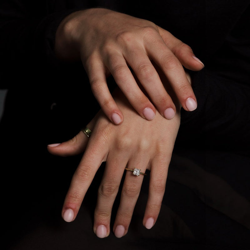 Solitaire Engagement Ring-Engagement Ring-Ashley Schenkein Jewelry Design