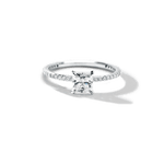Solitaire Pavé Band Engagement Ring-engagement ring-Ashley Schenkein Jewelry Design