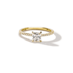 Solitaire Pavé Band Engagement Ring-engagement ring-Ashley Schenkein Jewelry Design
