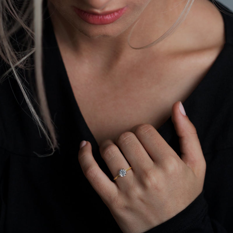 Solitaire Engagement Ring-Engagement Ring-Ashley Schenkein Jewelry Design