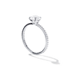 Solitaire Pavé Band Engagement Ring-engagement ring-Ashley Schenkein Jewelry Design