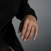 Solitaire Pavé Band Engagement Ring-engagement ring-Ashley Schenkein Jewelry Design