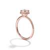 Pavé Diamond Halo and Band Engagment Ring Setting-engagement ring-Ashley Schenkein Jewelry Design