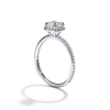 Pavé Diamond Halo and Band Engagment Ring Setting-engagement ring-Ashley Schenkein Jewelry Design