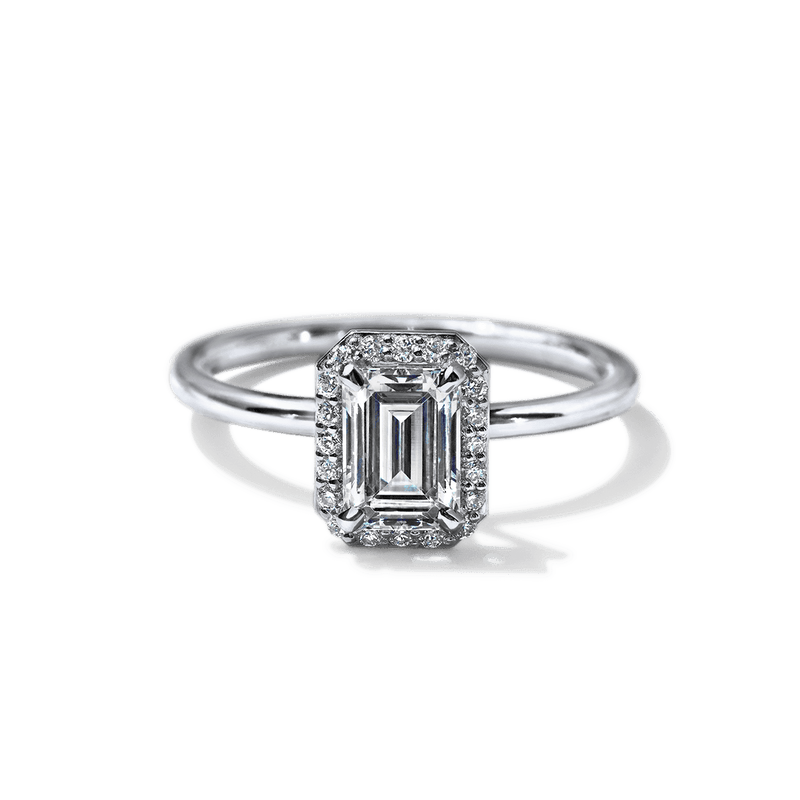 Pavé Diamond Halo Engagment Ring Setting-engagement ring-Ashley Schenkein Jewelry Design