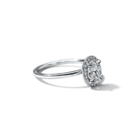 Pavé Diamond Halo Engagment Ring Setting-engagement ring-Ashley Schenkein Jewelry Design