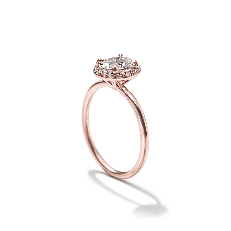 Pavé Diamond Halo Engagment Ring Setting-engagement ring-Ashley Schenkein Jewelry Design