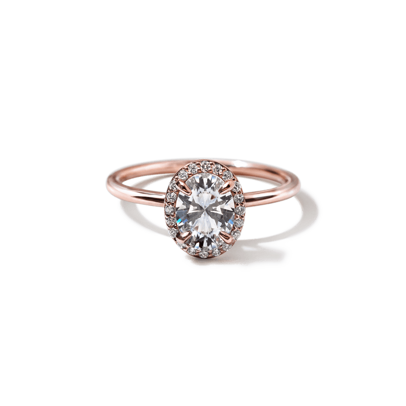 Pavé Diamond Halo Engagment Ring Setting-engagement ring-Ashley Schenkein Jewelry Design