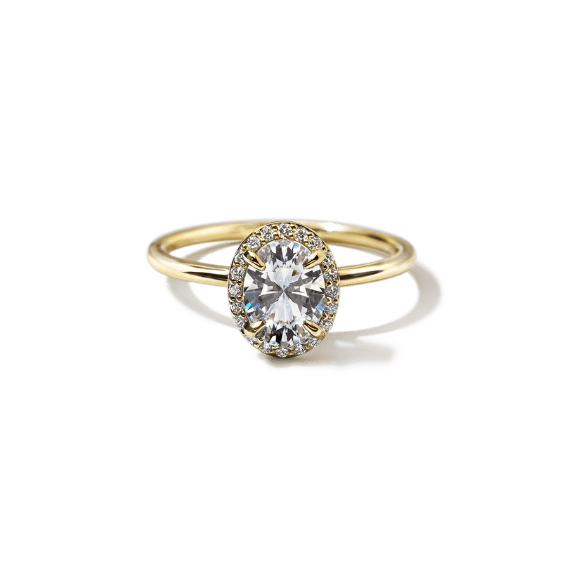 Pavé Diamond Halo Engagment Ring Setting-engagement ring-Ashley Schenkein Jewelry Design