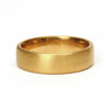 Brushed 18k Gold Comfort Fit Men's Wedding Band-Wedding Band-Ashley Schenkein Jewelry Design