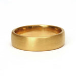 Brushed 18k Gold Comfort Fit Men's Wedding Band-Wedding Band-Ashley Schenkein Jewelry Design