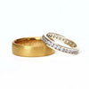 Brushed 18k Gold Comfort Fit Men's Wedding Band-Wedding Band-Ashley Schenkein Jewelry Design