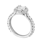 Asscher Halo Engagement Ring Setting-Engagement Ring-Ashley Schenkein Jewelry Design