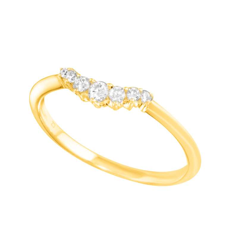 Round Diamond Arch Contour Tracer Wedding Band – Ashley Schenkein Jewelry  Design