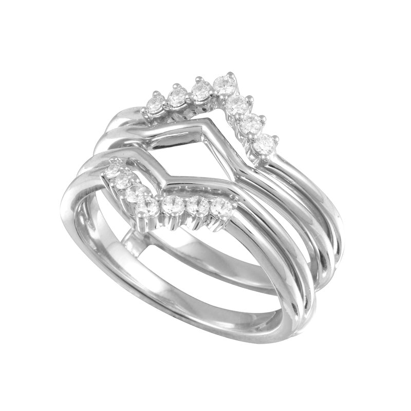 Chevron Diamond Guard Ring-Ring Guard-Ashley Schenkein Jewelry Design