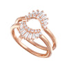 Baguette Halo Sunburst Guard Ring-Ring Guard-Ashley Schenkein Jewelry Design