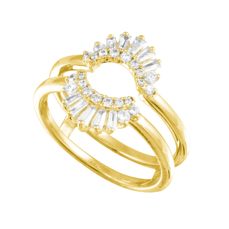 Diamond Ring Guard Enhancer with Marquise Pear and Round Diamond - Abhika  Jewels