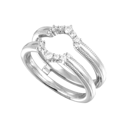 Diamond and Milgrain Guard Ring-Ring Guard-Ashley Schenkein Jewelry Design