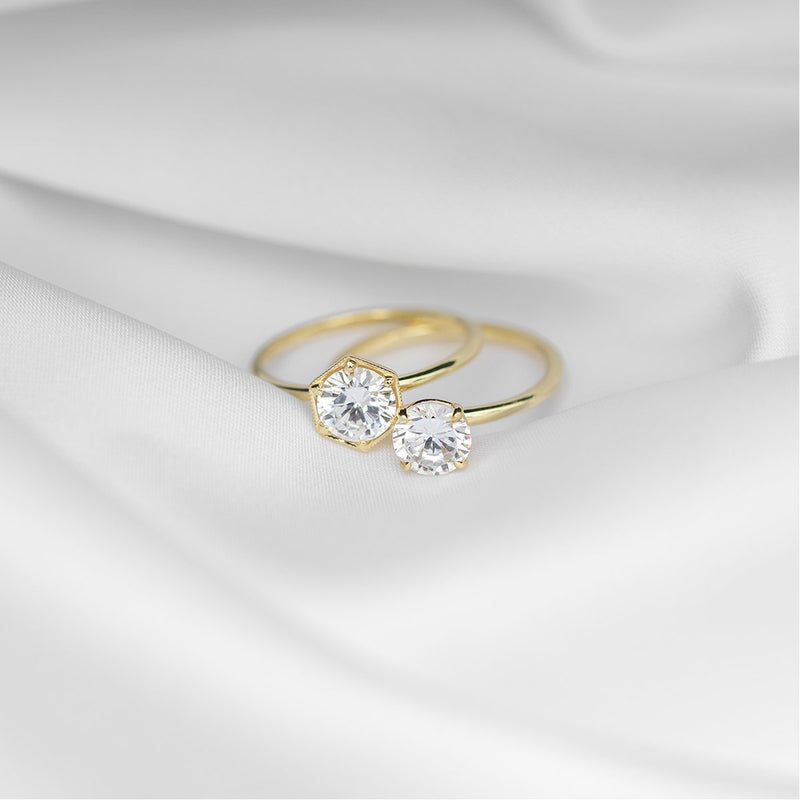 Solitaire Engagement Ring-Engagement Ring-Ashley Schenkein Jewelry Design