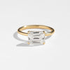 Solitaire East-West Pavé Hidden Halo Engagment Ring Setting-engagement ring-Ashley Schenkein Jewelry Design