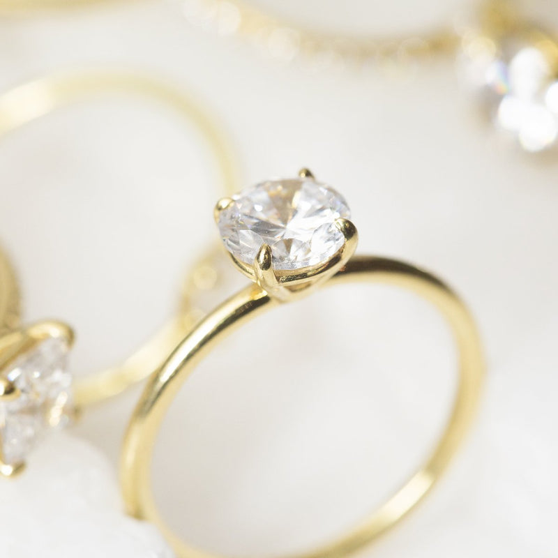 Solitaire Engagement Ring-Engagement Ring-Ashley Schenkein Jewelry Design