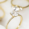Solitaire Pavé Band Engagement Ring-engagement ring-Ashley Schenkein Jewelry Design